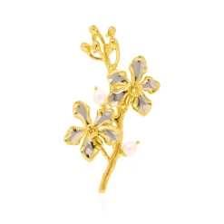 Vanda Symphony Brooch with Pearls