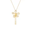 Vanda Wee Kim Lian Orchid Long Slider Necklace in Gold & Palladium