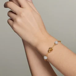Vanda Whispers Bracelet in Gold with Jadeite