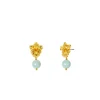Vanda Whispers Earrings in Gold with Jadeite