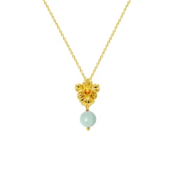 Vanda Whispers Necklace in Gold with Jadeite