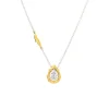 Vintage Bamboo Necklace with White Topaz